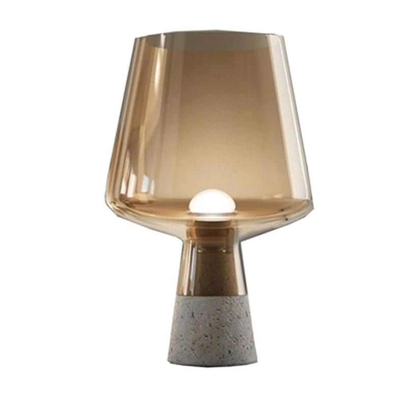 Gray Shade White Bulb Table Lamp Reading Lamp Hotel Lamp