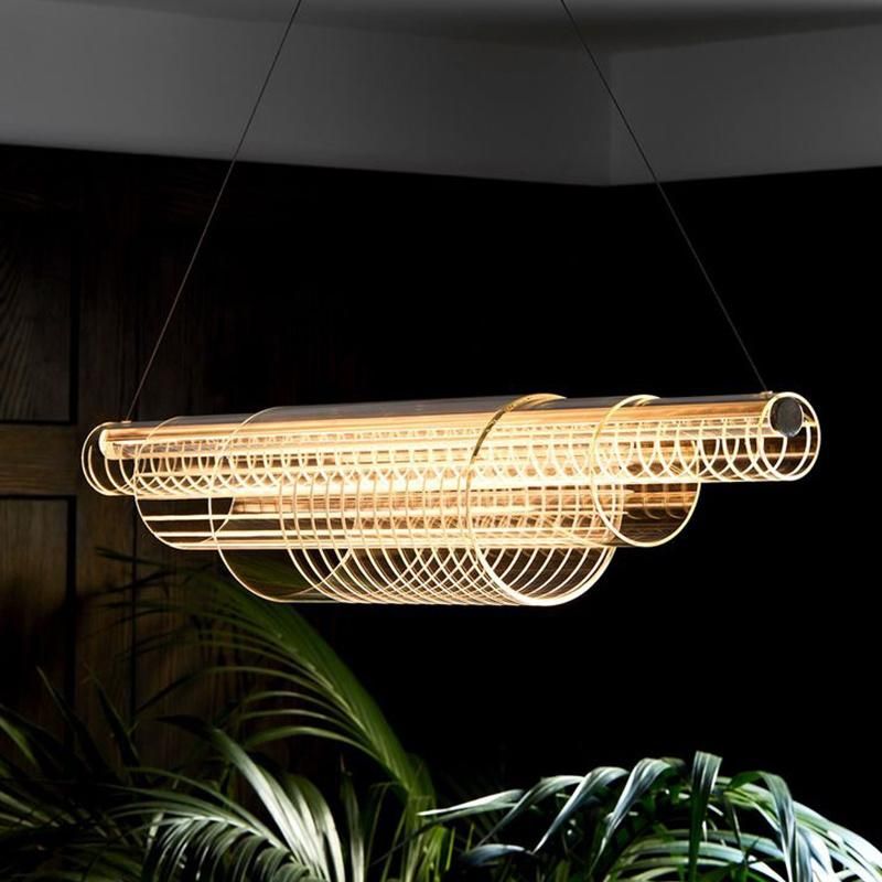 LED Italian Design Lamp Dining Room Island Modern Luxury Long Acrylic Living Room Bar Office Pendant Lamp (WH-AP-170)