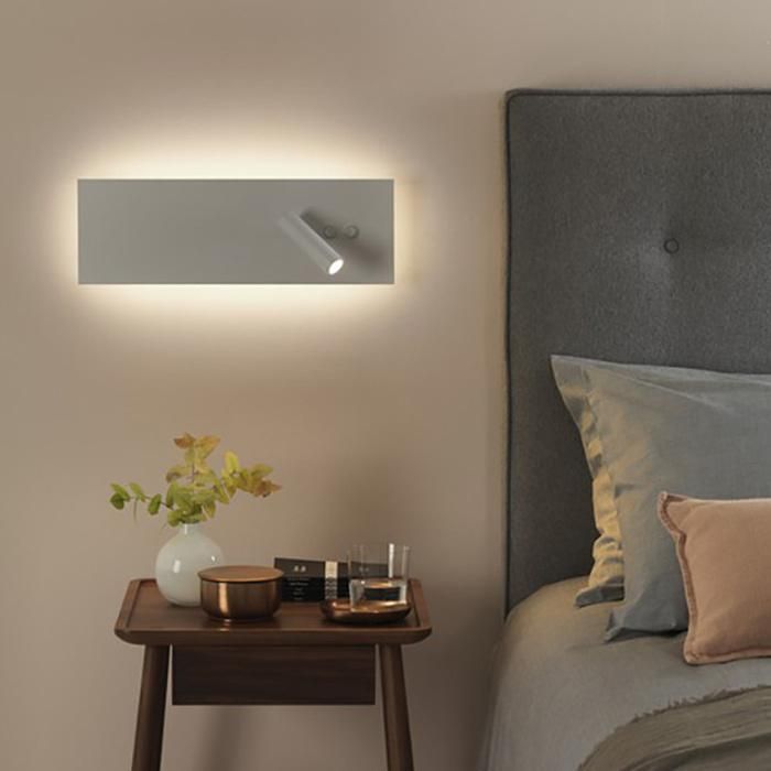 Modern Bedroom Wall Sconce with LED Reading Light Lamp with Button