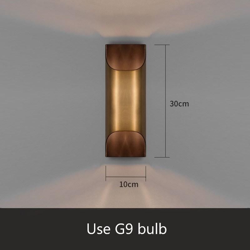 Full Copper Luxury Wall Lamps Modern Hotel Corridor Lamp for Living Room Bedroom Bedside Lamps Background Light LED Wall Lights