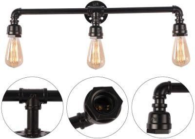 3 Light Metal Water Pipe Style Wall Mounted Lamp Light Fixture for Farmhouse