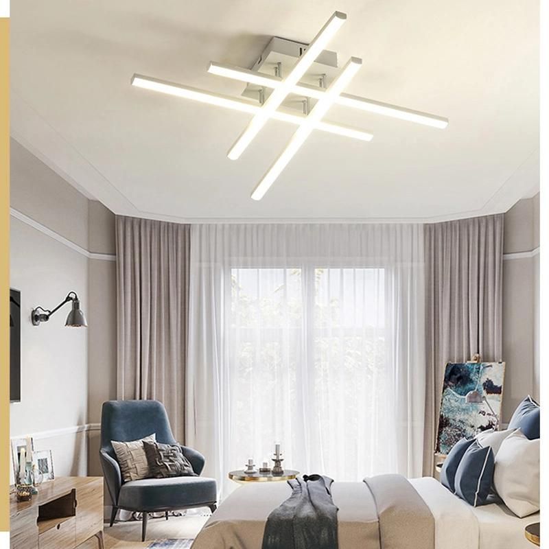 Nordic Postmodern Simple Personality LED Ceiling Light Hall Bedroom Black and White Lamp