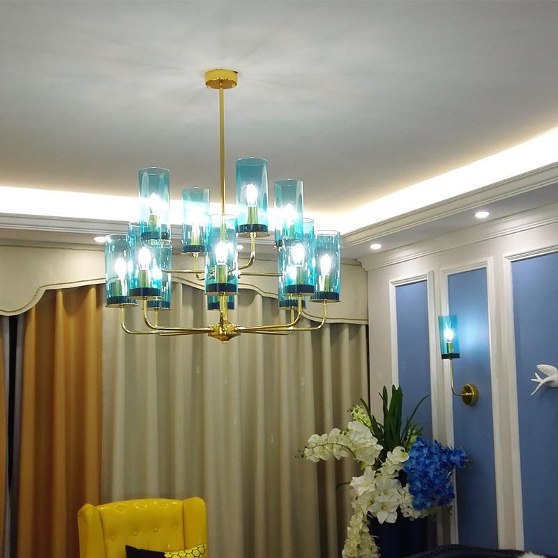 Crystal Pendant Lights for Indoor Home Lighting Gold Color Chandelierr (WH-AP-104)