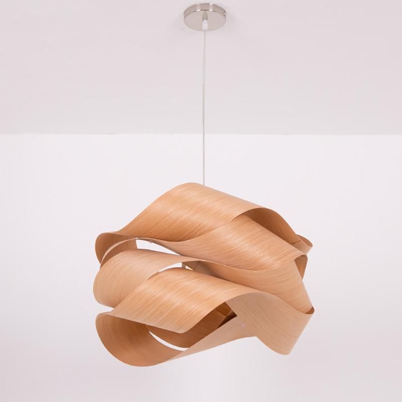 Wooden Creative Chandelier Asian Style Dining Room Pendant Lamp Light
