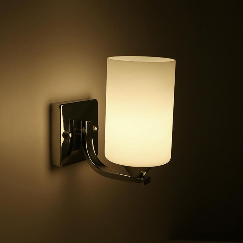 Double Black Iron Glass Mounted Lamp Silver Wall Lamp Wall Sconce Bedroom Wall Lights