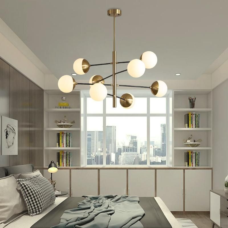 Nordic Style Living Room Chandelier Creative Art Hall Lamp Restaurant Bedroom Study Light Luxury Molecular Lamps