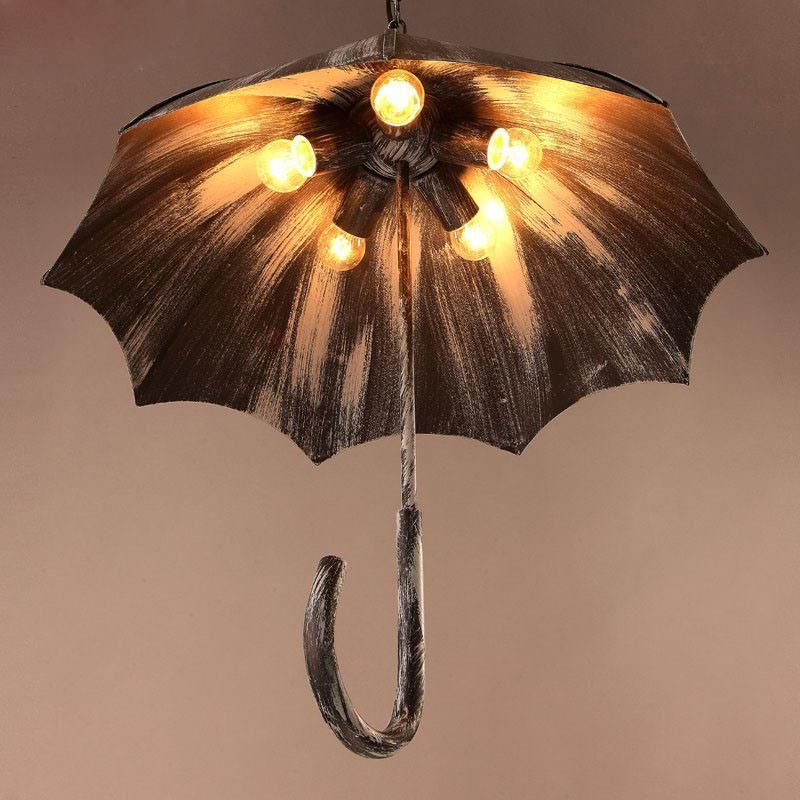 Retro Creative Umbrella Lamp Wind Industrial Loft Do The Old Wrought Iron Chandelier (WH-VP-148)