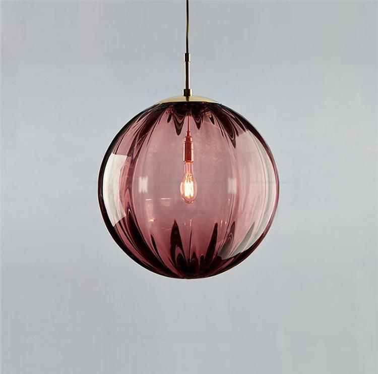 Modern Simple Circle Glass Chandelier Pendant Lamp Bedroom