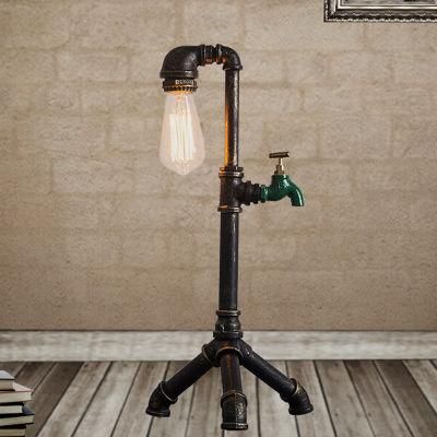 Steam Punk Industry Wind Table Light Edison E27 Lamp Study Office Bedroom Living Room Desk Light (WH-VTB-29)