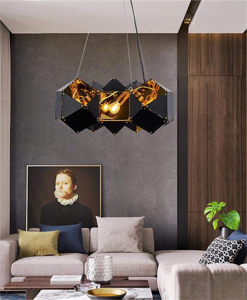 Decorative DIY Pendant Light with Black and Gold