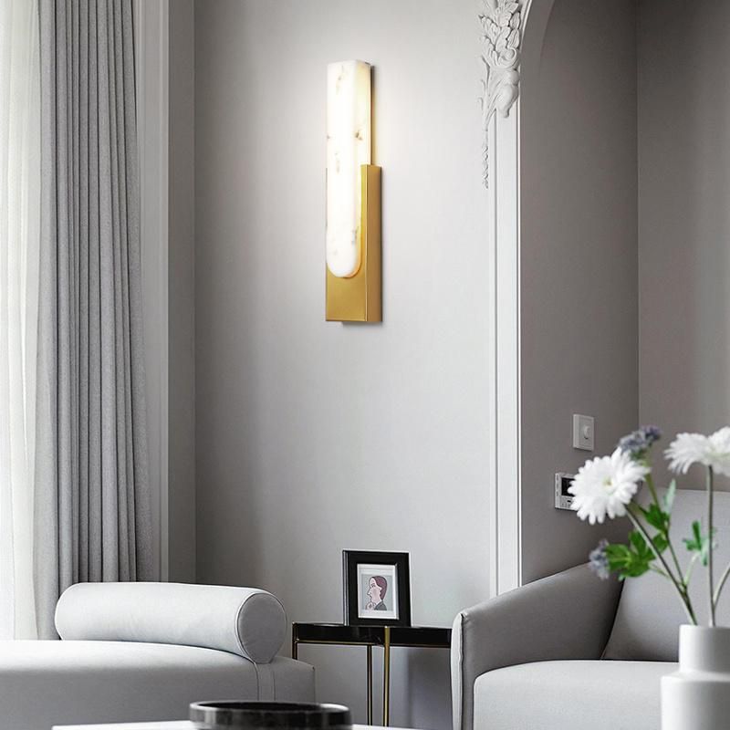 Bedroom Bedside Lamp Simple Corridor Light Background Wall Decorative Lamp Marble Wall Lamp