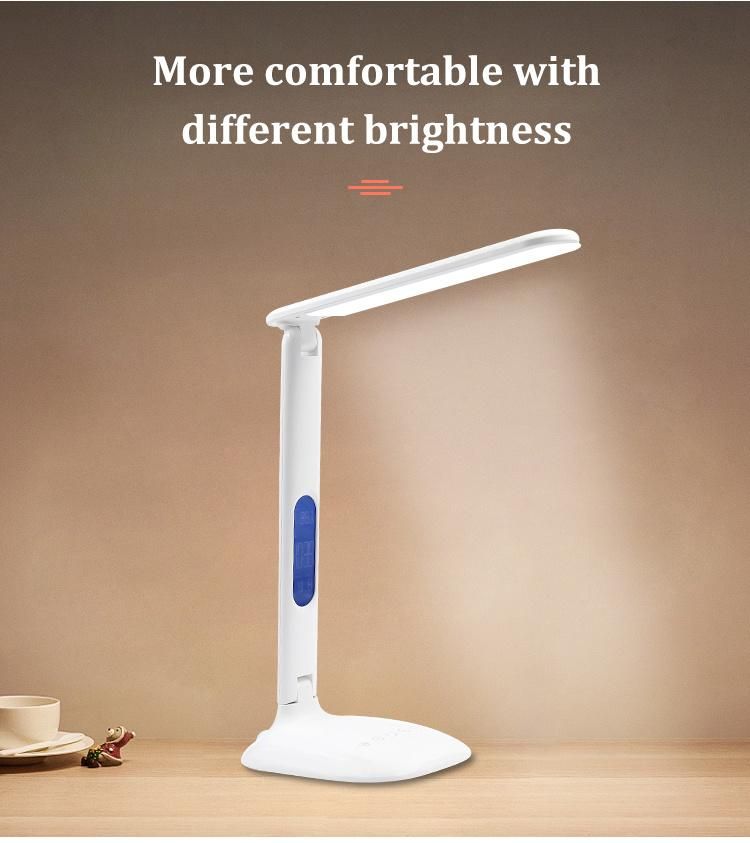 ABS Material and Energy Saving Eye-Protect Flexible LED Stand Reading Lamp with Three-Mode Light and Timer