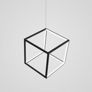 High Quality Square Cube Shape LED Linear Modern Black Chandelier Lighting