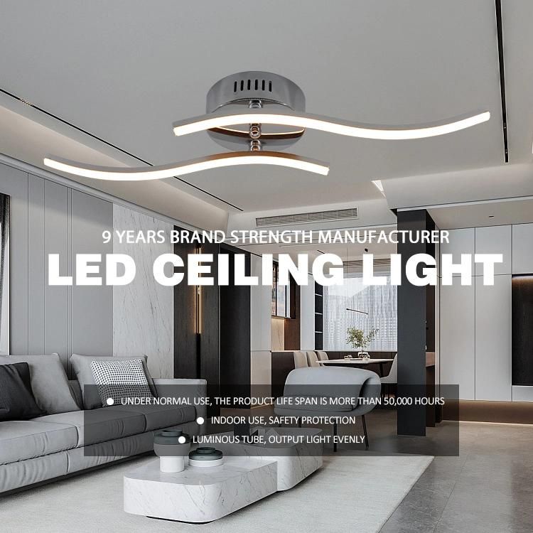 Nordic Minimalist Lighting Decoration Three-Color Adjustable LED Modern Ceiling Lamp