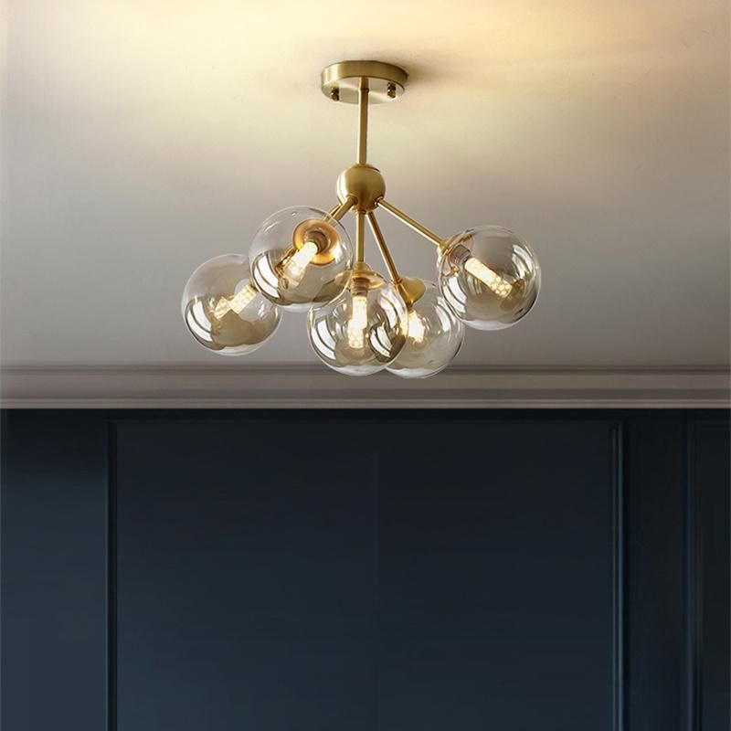 Bulb Modern Style Hotel Lobby Chandelier Bedroom Restaurant Pendant Lamp