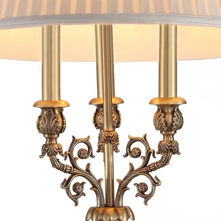 Export American Style Pure Copper Floor Lamp High Grade Jianmei Lamp Decoration All Copper Floor Lamp Villa Living Room Bedroom Floor Lamp