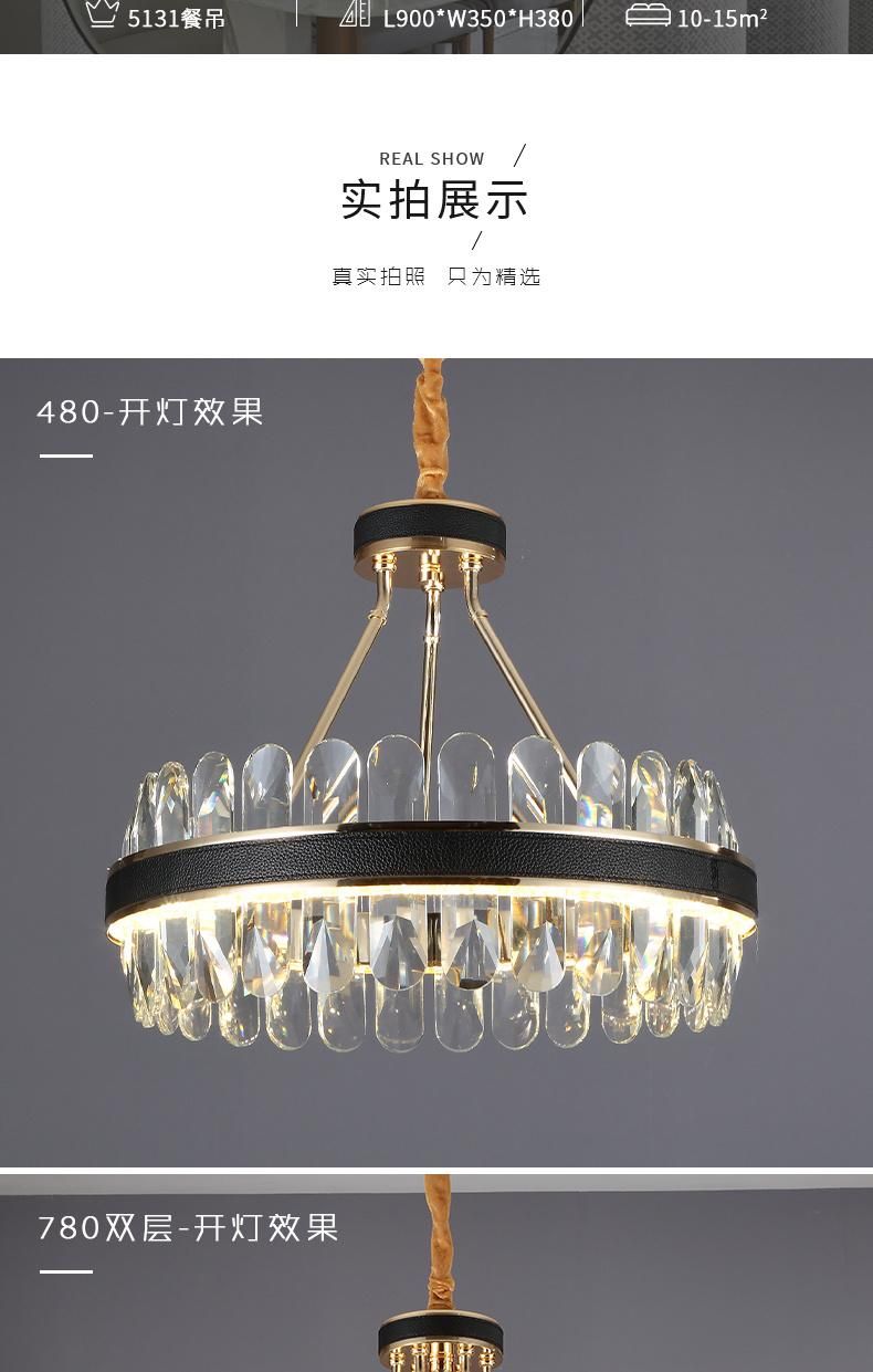 Zhongshan Lighting Crystal Chandelier Pendant Lamp Ceiling Lights with Living Room