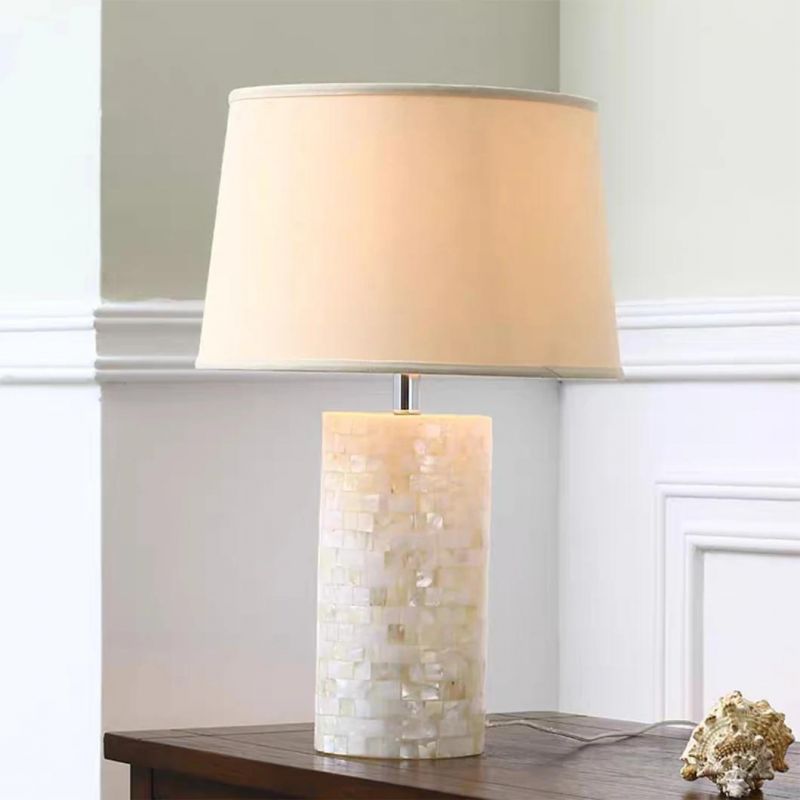 Antique Design Shade Shell Light Pieces Table Lamp for Bedroom Living Room LED