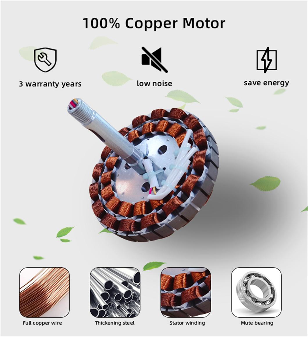 Wholesale AC Pure Copper Motor Remote Control White Ceiling Light LED with Fan