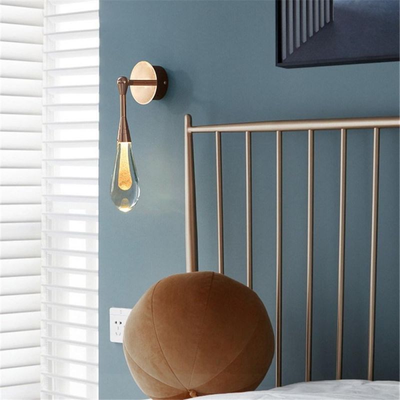 Bedroom Bedside Crystal LED Wall Lamps Living Room Television Background Wall Lights Simple Modern Creative Study Aisle Wandlamp
