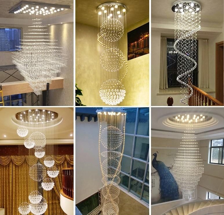 Round Crystal Pendant Lighting Ceiling Light Chandelier Droplights Zf-Cl-033