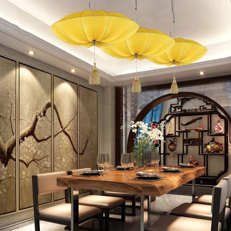 Chinese Style Lamps New Classical Lantern Ocean Light Fabric Pendant Light (WH-WP-32)