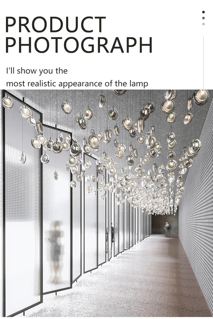 Multiple Color Glass Lamp Decorative Hotel Commercial Banquet Hall Custom Chandelier
