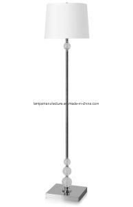 UL Brush Nickel Hotel Standing Lamp with Glass Ball