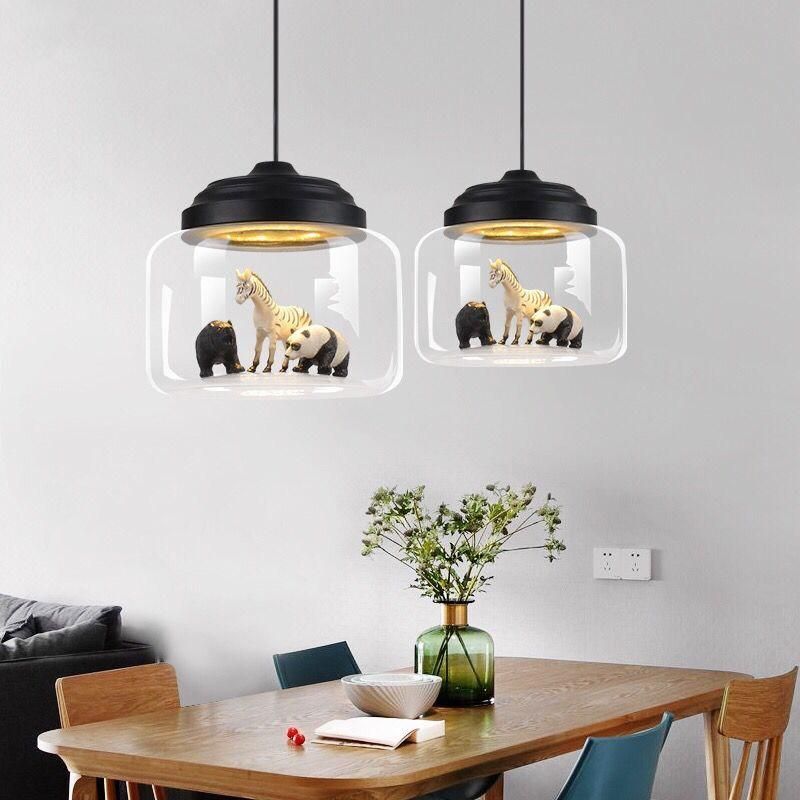 Glass LED Pendant Lights Nordic Hanglamp Kitchen Restaurant Glass Kids Lamp (WH-GP-37)