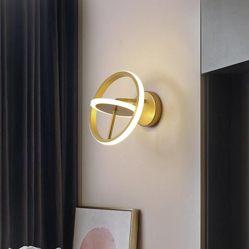 Modern Lamp Round Living Room LED Lighting Bedside Room Household Wall Light