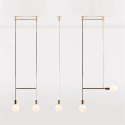 Modern Simple Iron Line Pendant Lights Post-Modern Designer Molecular Hanglamp Living Room Dining Room Restaurant Pendant Lamps