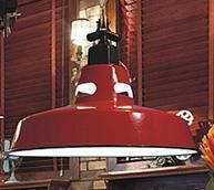 Vintage Enamel Industrial Lamp