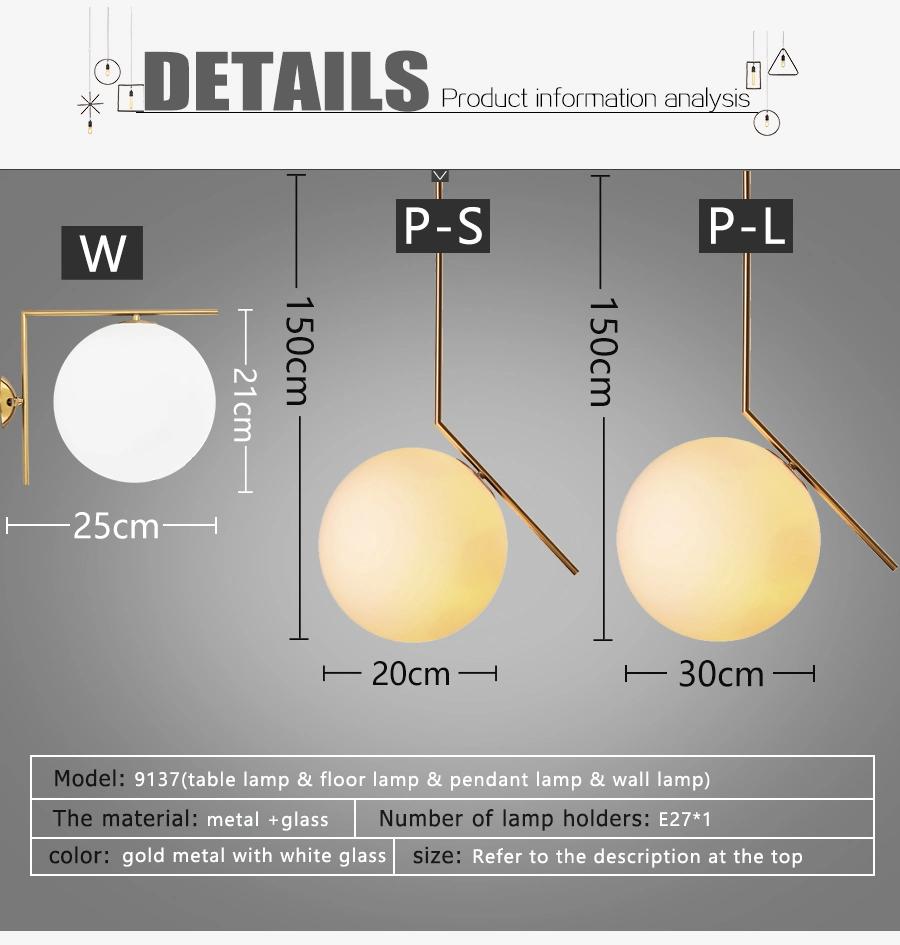 Wholesale Supplier Lighting Modern Gold Metal White Glass Table Lamps