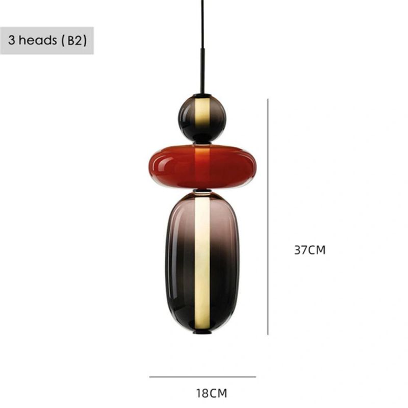 Glass Ball LED Pendant Lamp Bedside Bar Cafe Hanging Lights Candy Cartoon Home Decor Pendant Lights
