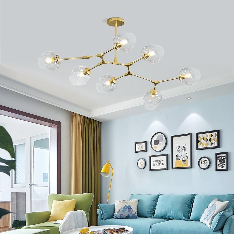 Nordic Molecular Lamp Living Room Bedroom Kitchen Glass Chandelier (WH-GP-08)