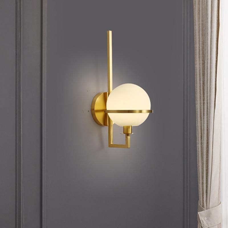 Postmodern Glass Wall Lamp Bedroom Bedside Lamp Dining Room Corridor Light