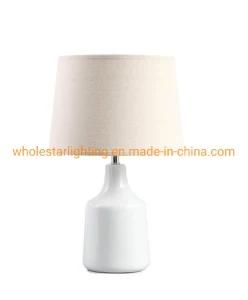 Ceramic Table Lamp with Fabric Shade (WHT-627)