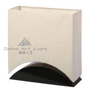 Wrinkle Paper Table Lamp with Black Arch Wooden Base (C5007230)