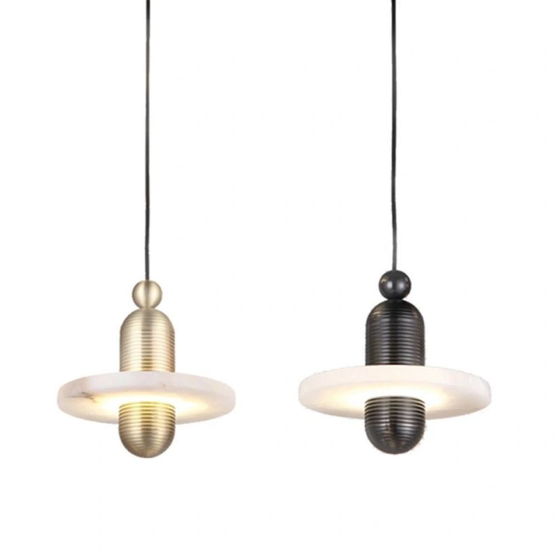 Modern Kitchen Decorative Stainless Steel Hanging Marble Chandelier Pendant Lighting