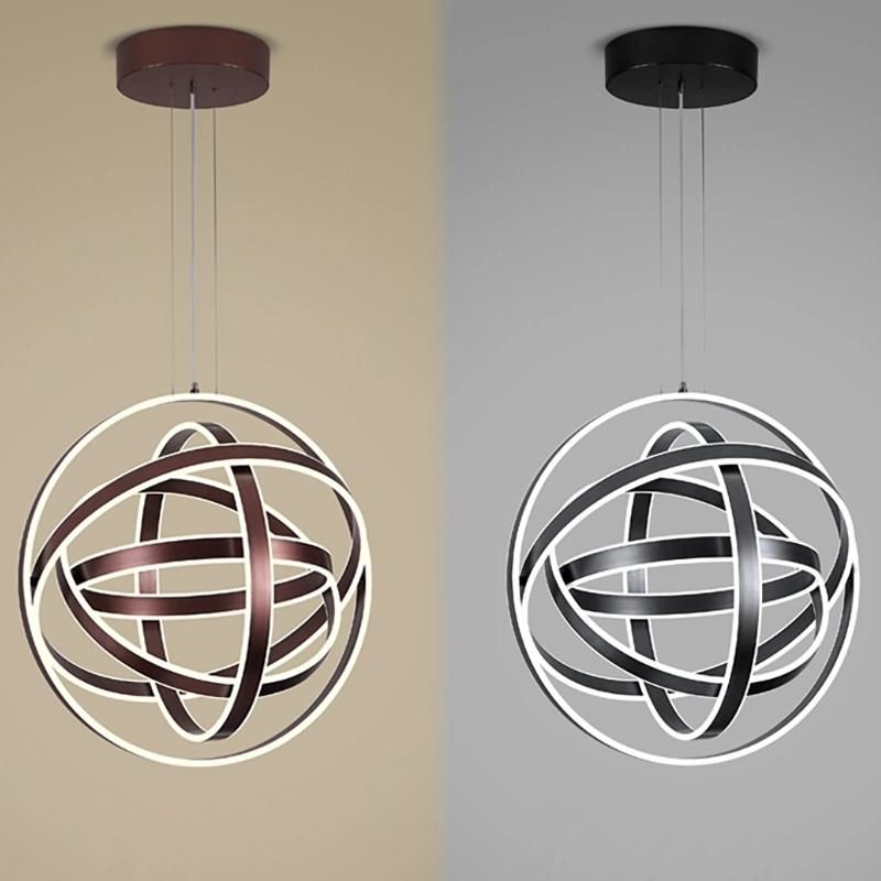 Modern Spherical Chandelier Hotel Lobby Restaurant Chandelier Pendant Lamp Light