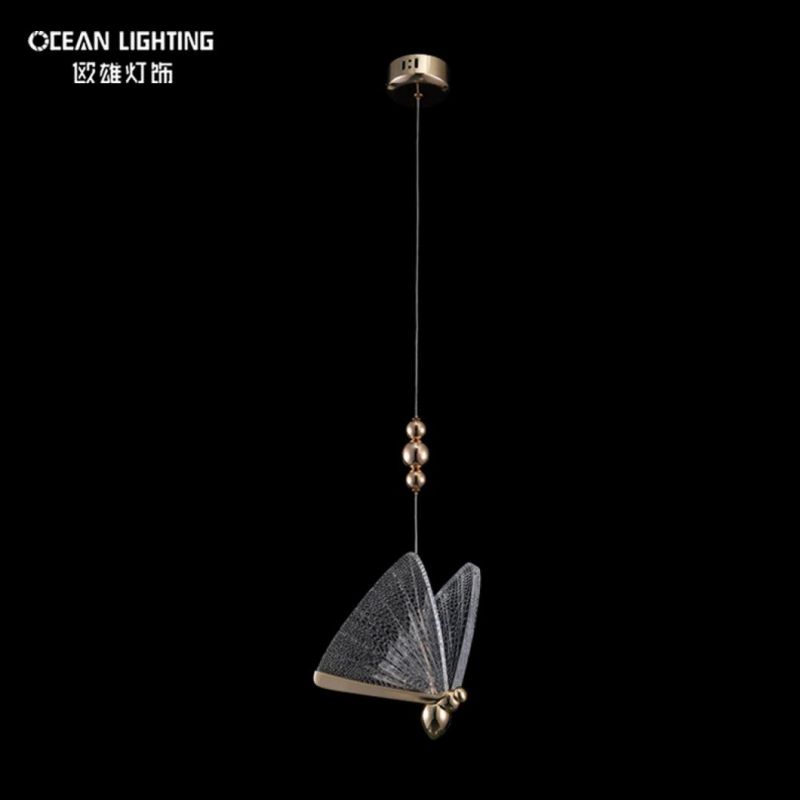Butterfly Warm Lighting 3000K Metal Crystal 3W Chandelier