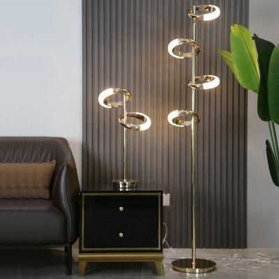 Living Room Floor Lamp Bedroom Minimalist Light Luxury Nordic Net Red Ins Design Gold Floor Lamp (WH-MFL-82)