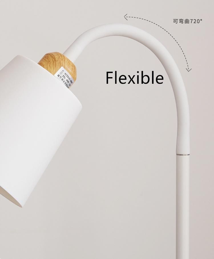 Nordic White Black Wood Color Floor Lamp Modern E27 Floor Lamps Standing Simple LED Corner Floor Lamp (WH-MFL-23)