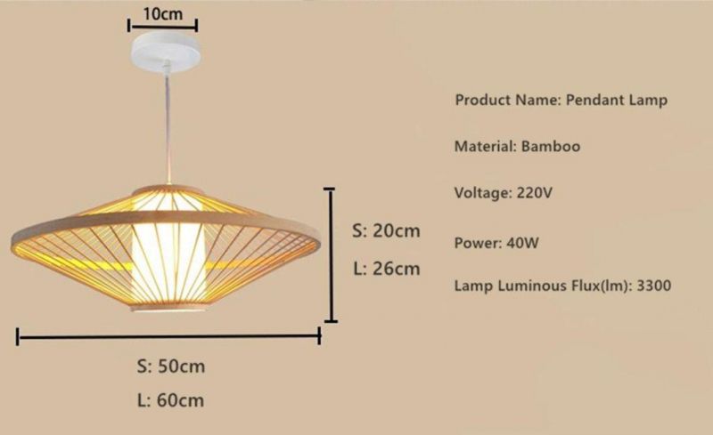 UFO Pendant Bamboo Lamp for Restaurant House Southeast Asia Japanese