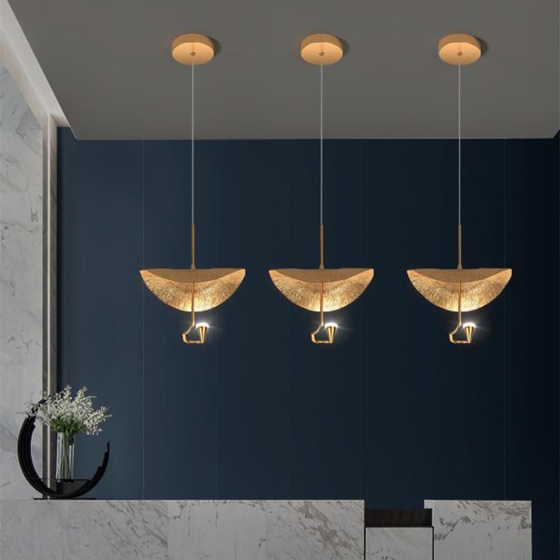 Restaurant Creative Chandelier All Copper Crystal Chandelier Pendant Light Lamp