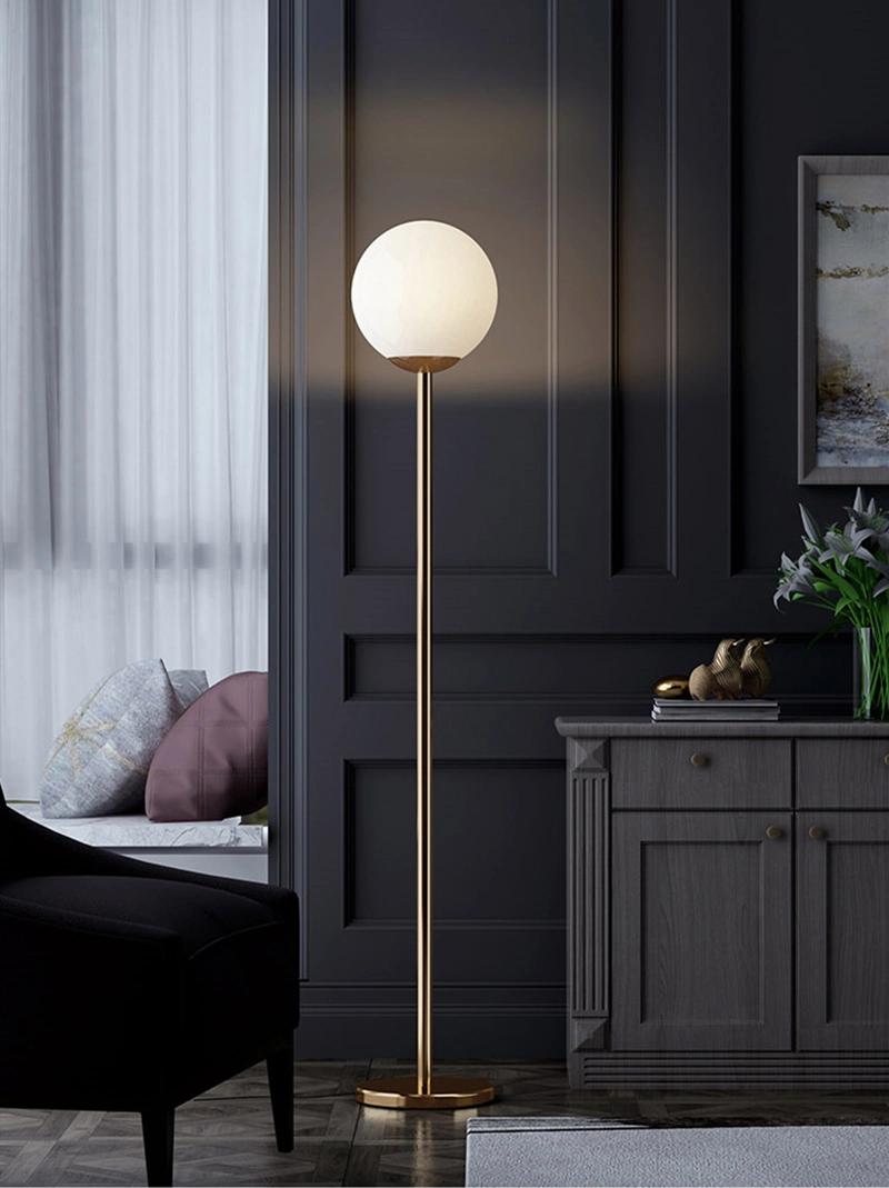 Nordic Modern Simple Gold and Glass Floor Lamp Bedroom Lamp LED Floor Lamps Gold Floor Lamp (WH-MFL-70)