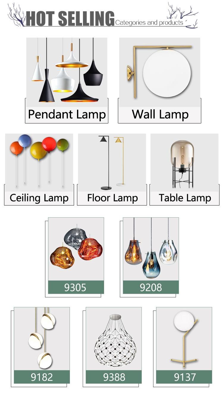 Modern Style Copper Chandelier & Table & Floor Lamp