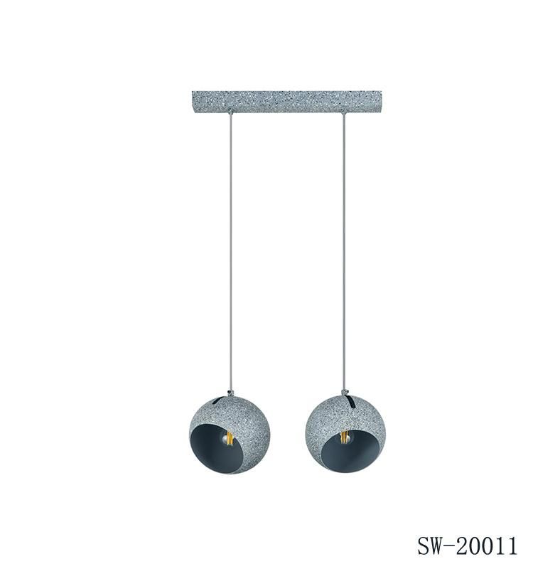 Creative Vintage Industrial Two Head Indoor Cement Ball Pendant Lights Chandeliers Globe Pendant Light