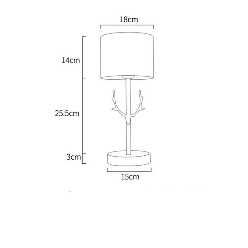 LED Antler Table Lamp Nordic Dimmable Desk Lamp Bedroom Bedside Hotel Black Study Lamp (WH-VTB-27)