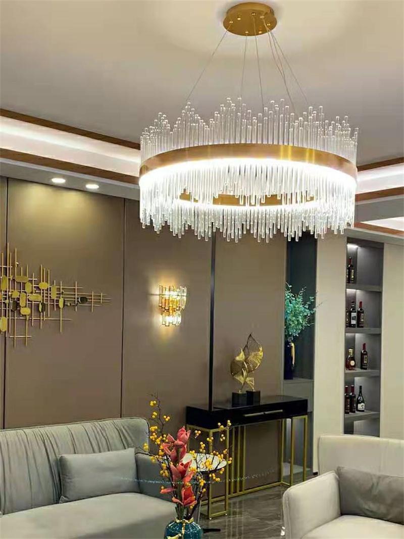 Custom Made Decorative Project Crystal LED Pendant Lighting